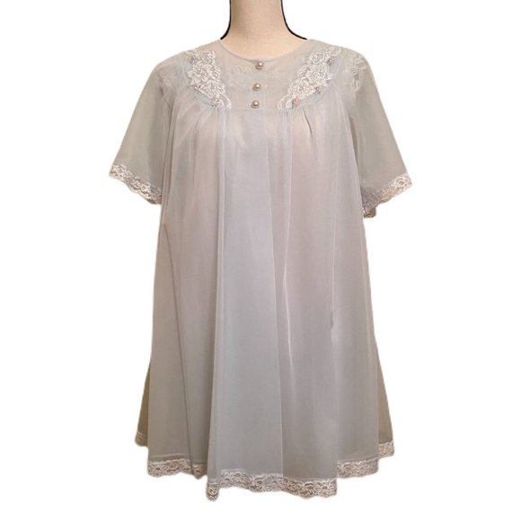 Shadowline Other - Shadowline Blue Peignoir Set Size Petite Youth